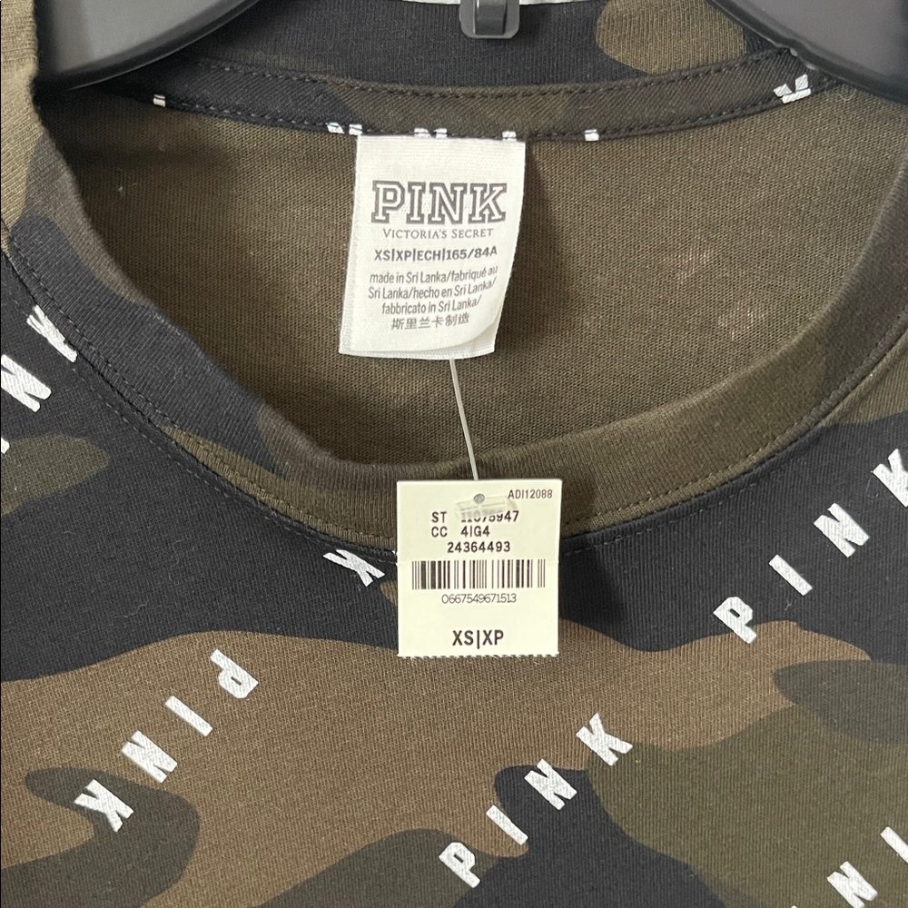 Victoria's Secret Pink Camo Long Sleeve Tee